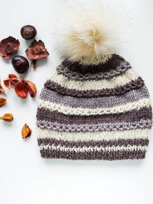 Saturno Hat, cozy knitted hat for winter and family