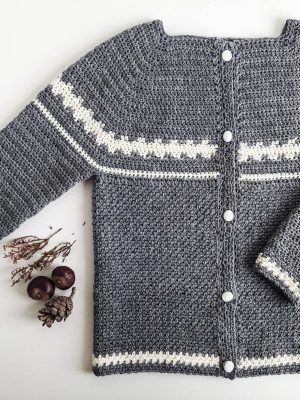 Heather Cardigan, soft and cozy crochet cardigan for kids