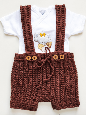 Romper Oaks baby knitted romper pattern, cozy and handmade design, PDF download